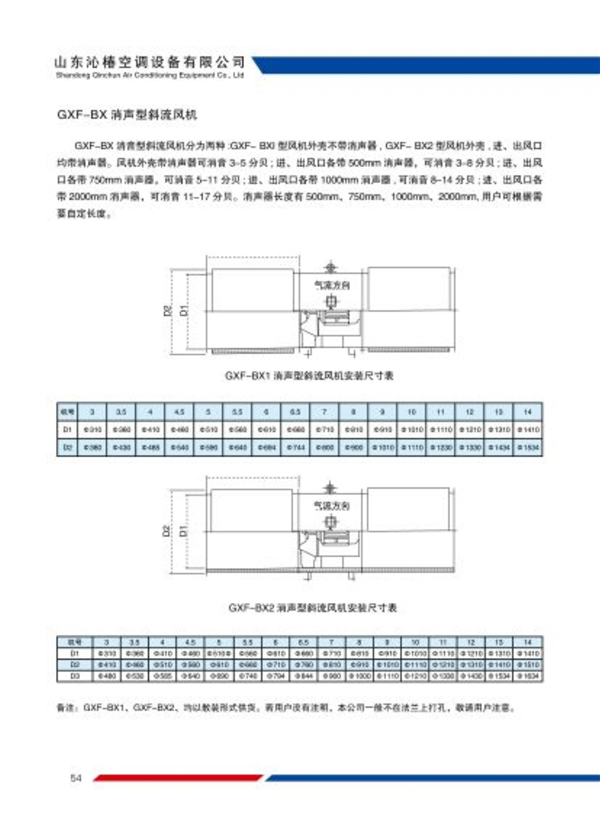 GXF型斜流风机